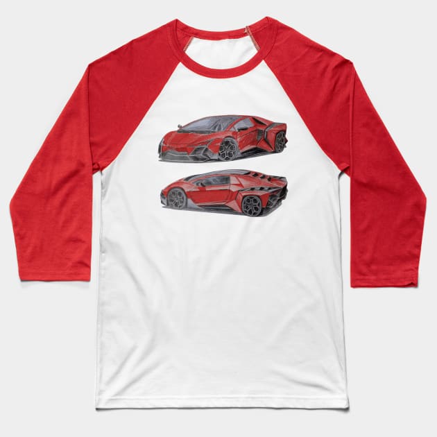 Lamborghini Baseball T-Shirt by An.D.L.